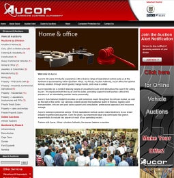 Aucor auction website screenshot